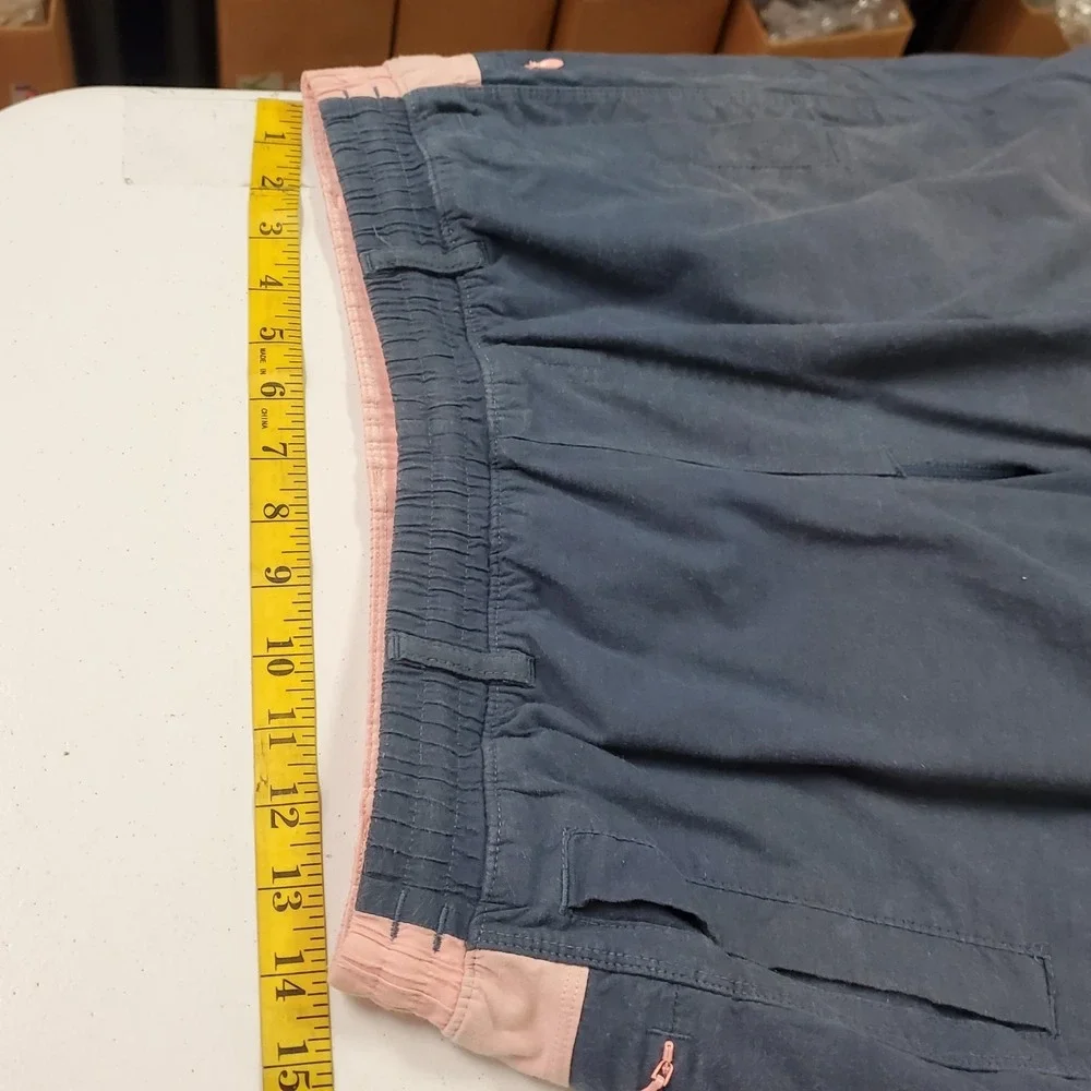 Birddogs Mens Colorblock Lined Athletic 7 In Shorts Size L Blue Pull On Stretch